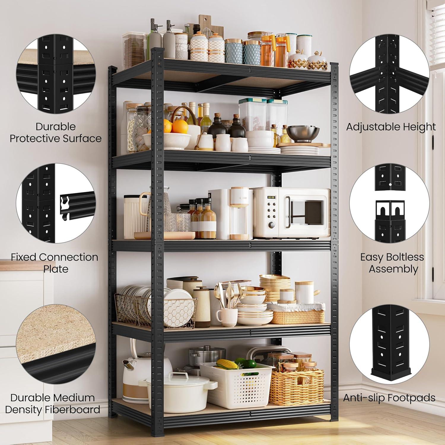 Detailed features of the Yaheetech shelf