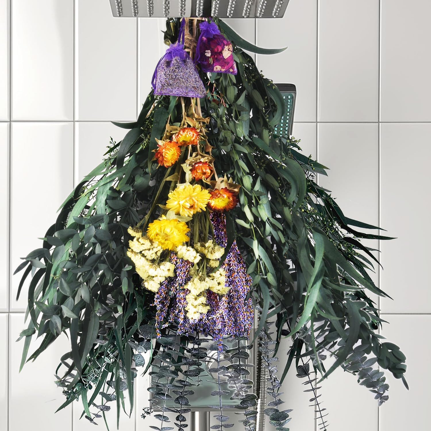 Pasuvsigt 125 PCS Dried Eucalyptus Stems and Lavender