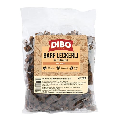 DIBO Barf - Golosinas para Perros, 200 g, pequeño y práctico, sin azúcar, Saludable y Delicioso (Ramo)