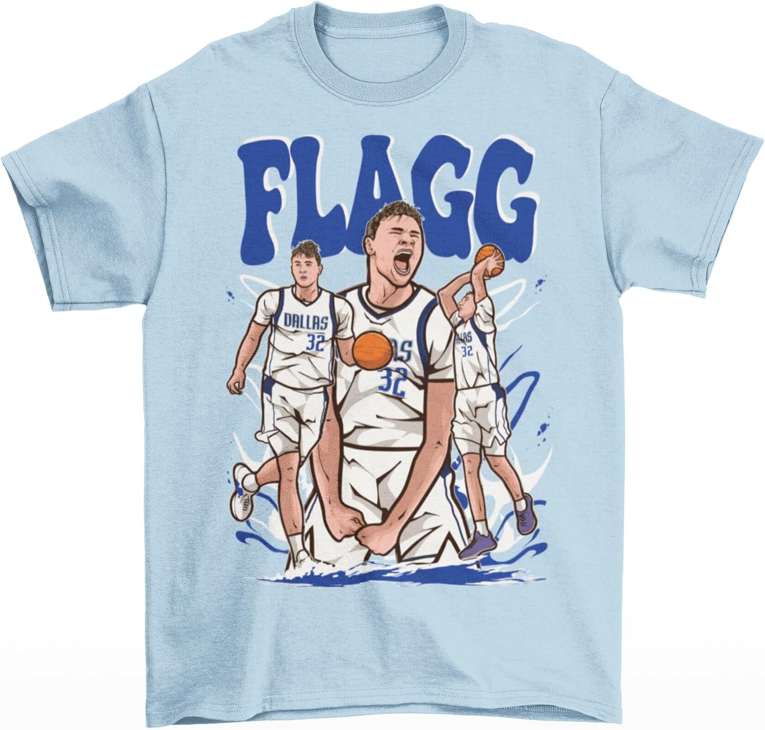 Cooper Flagg Cartoon Style Dallas Basketball T-Shirt