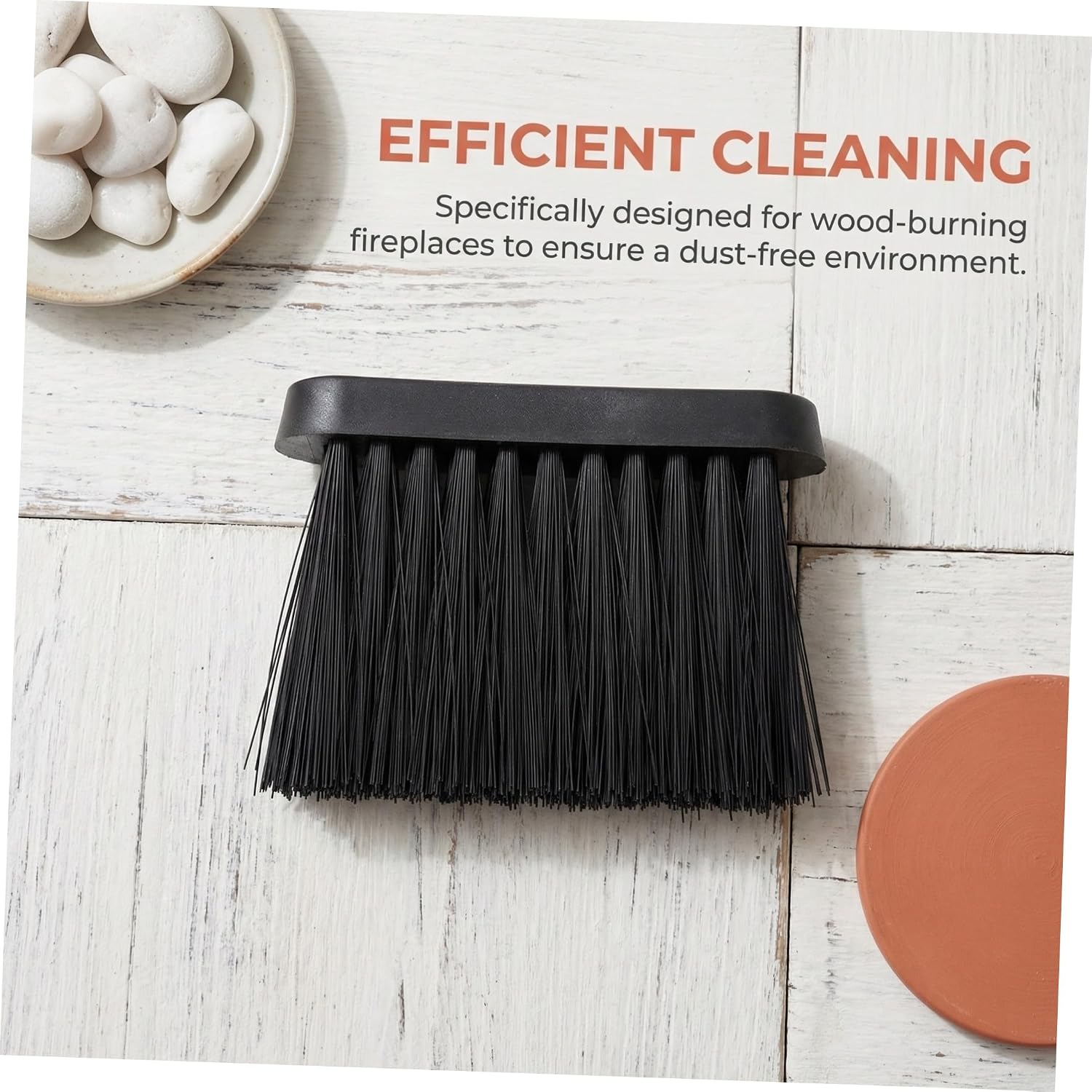 8pcs Fireplace Tool Brush Set with Chimney Brush Head for Wood Dust Cleaning Small Lightweight Wood Stove Soot Sweeper for Home Heating and Fireplace Maintenance