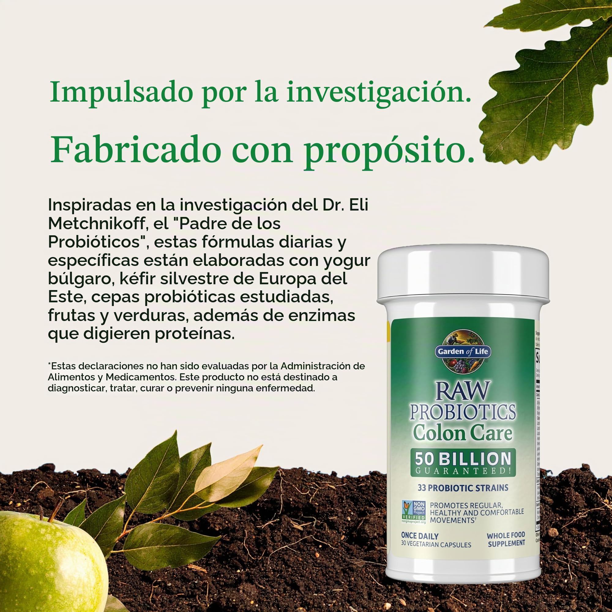 Garden of Life Los Probióticos Prima Colon Care (No Perecedero) - 30 Vcaps 80 g