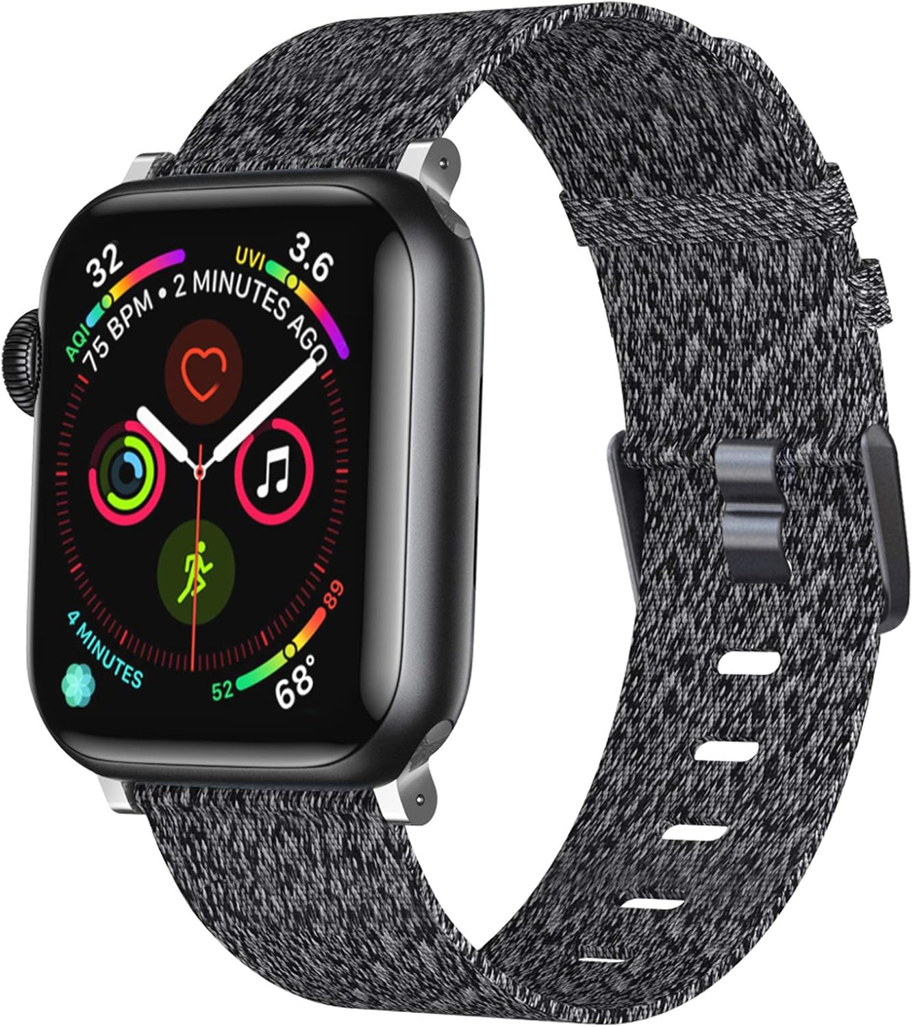 XIMU Bands Compatible with Apple Watch Band 38mm 40mm 42mm 44mm, Soft Woven Fabric Replacement Band Quick Release Watch Strap Wristbands Accessories Women Men for iWatch Series 4/3/2/1