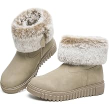 BENPAO Womens Fuzzy Winter Snow Boots Mini Short Ankle Booties