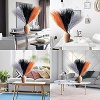 Vista 6 de Decoración de hierba de las pampas, 6 tallos de 18 pulgadas de hierba pomposa, arreglo floral pequeño y relleno de jarrón para decoración bohemia