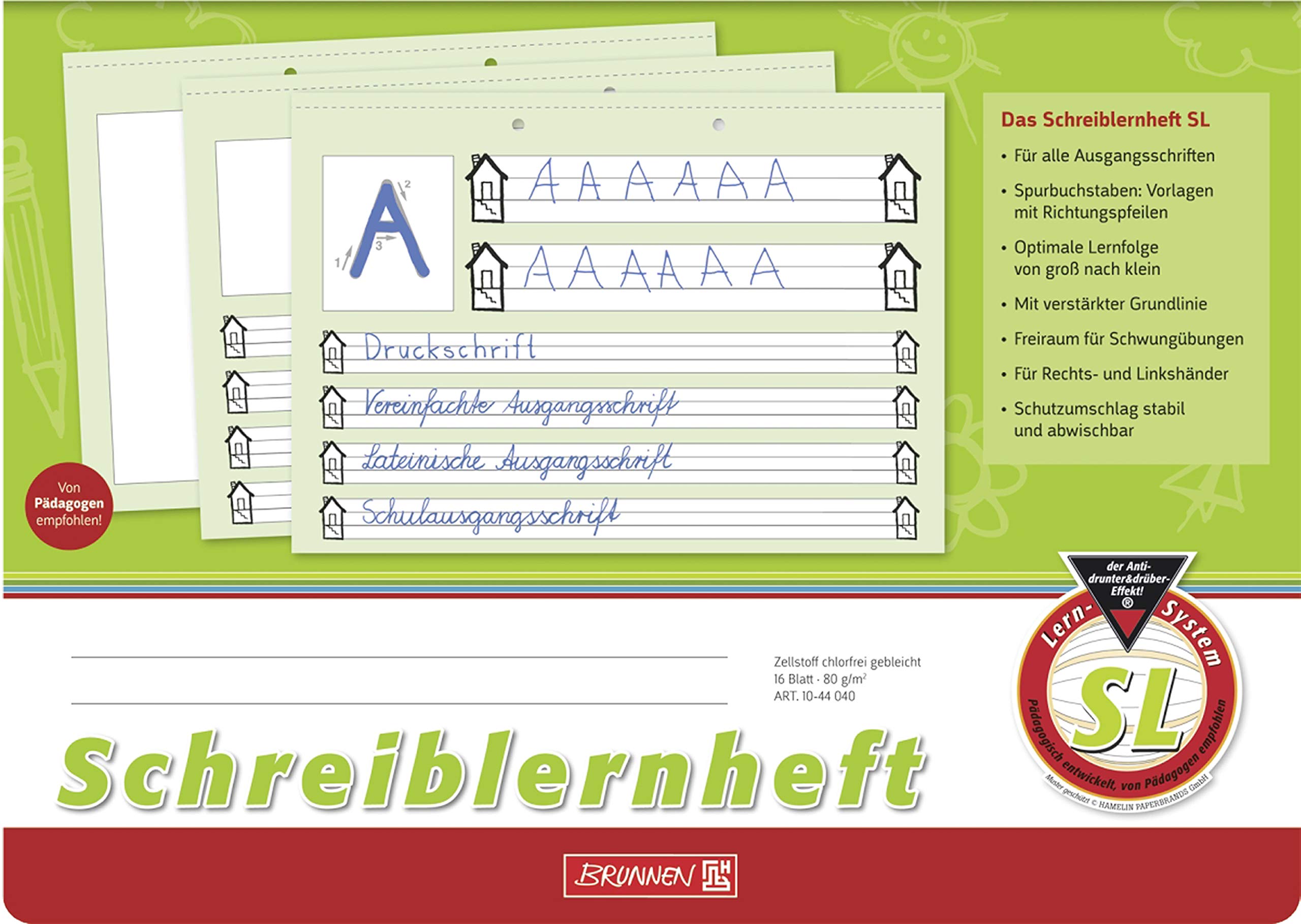 Brunnen Schreiblernheft (30 Hefte, Lineatur SL)