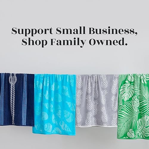 Miniatura 5 de Great Bay Home - Juego de 2 toallas de playa náuticas de jacquard de algodón 100%. Colección Maui de 30 x 60in.