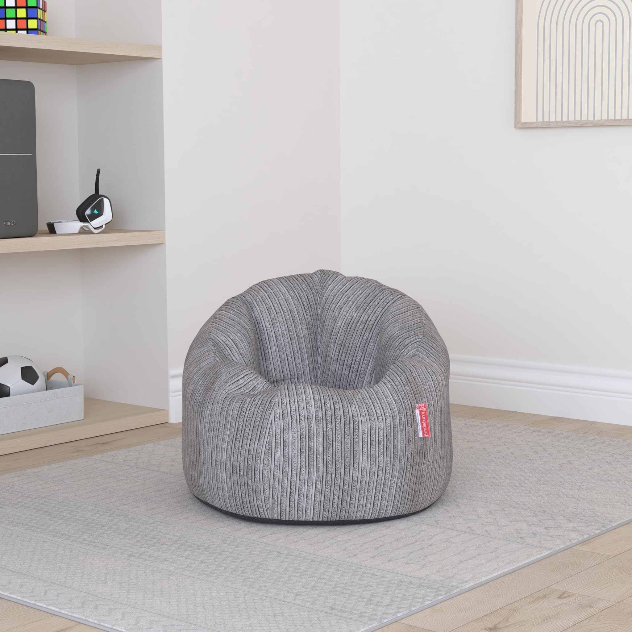 Lounge Pug, Poltrona Sacco Abbraccio, Pouf, Velluto a Coste - Lime– Big Bertha Original IT
