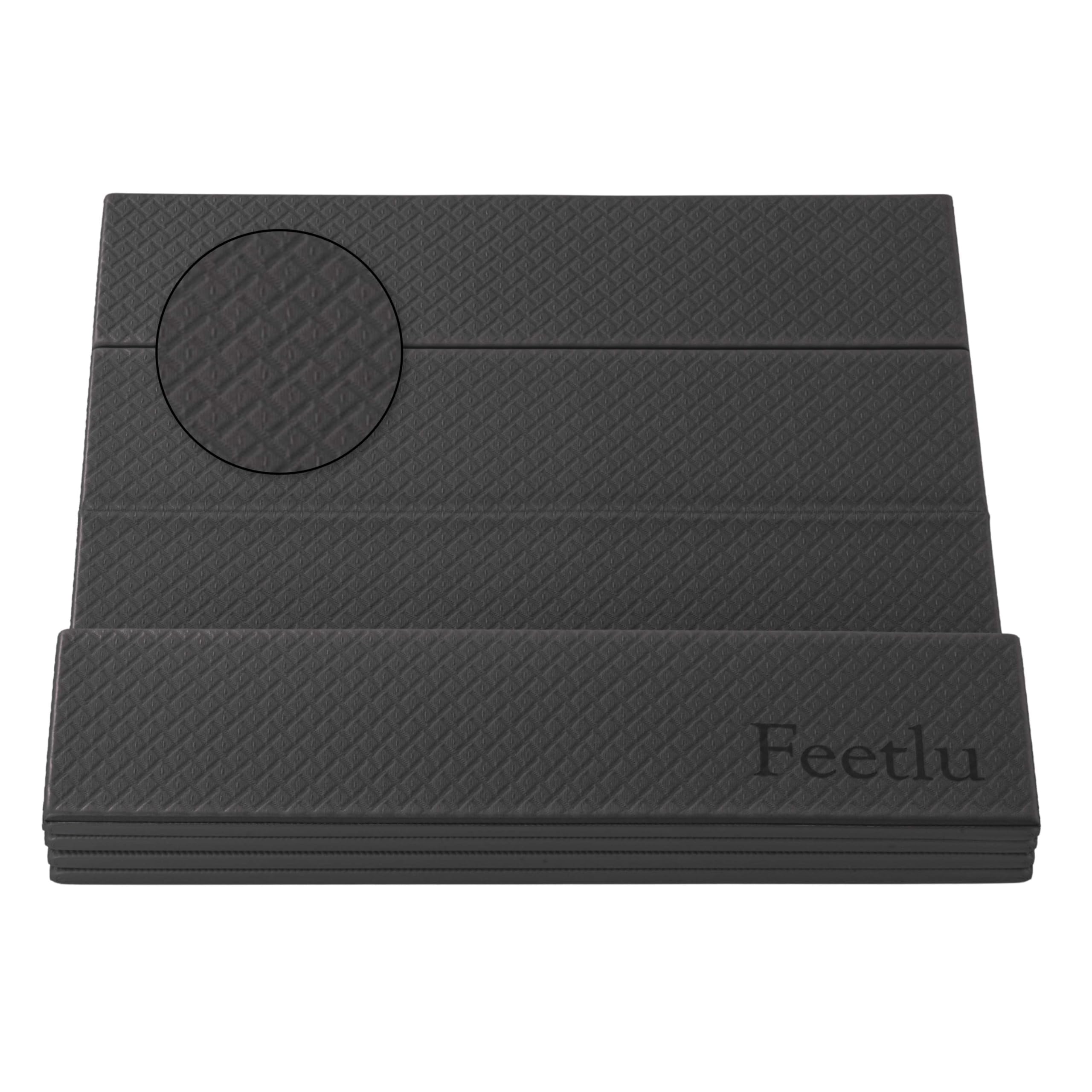 Feetlu Foldable Yoga Mat - 1/3 Inch Thick - Easy Storage Travel Mat - Lightweight, Anti-Slip - Black — image 1