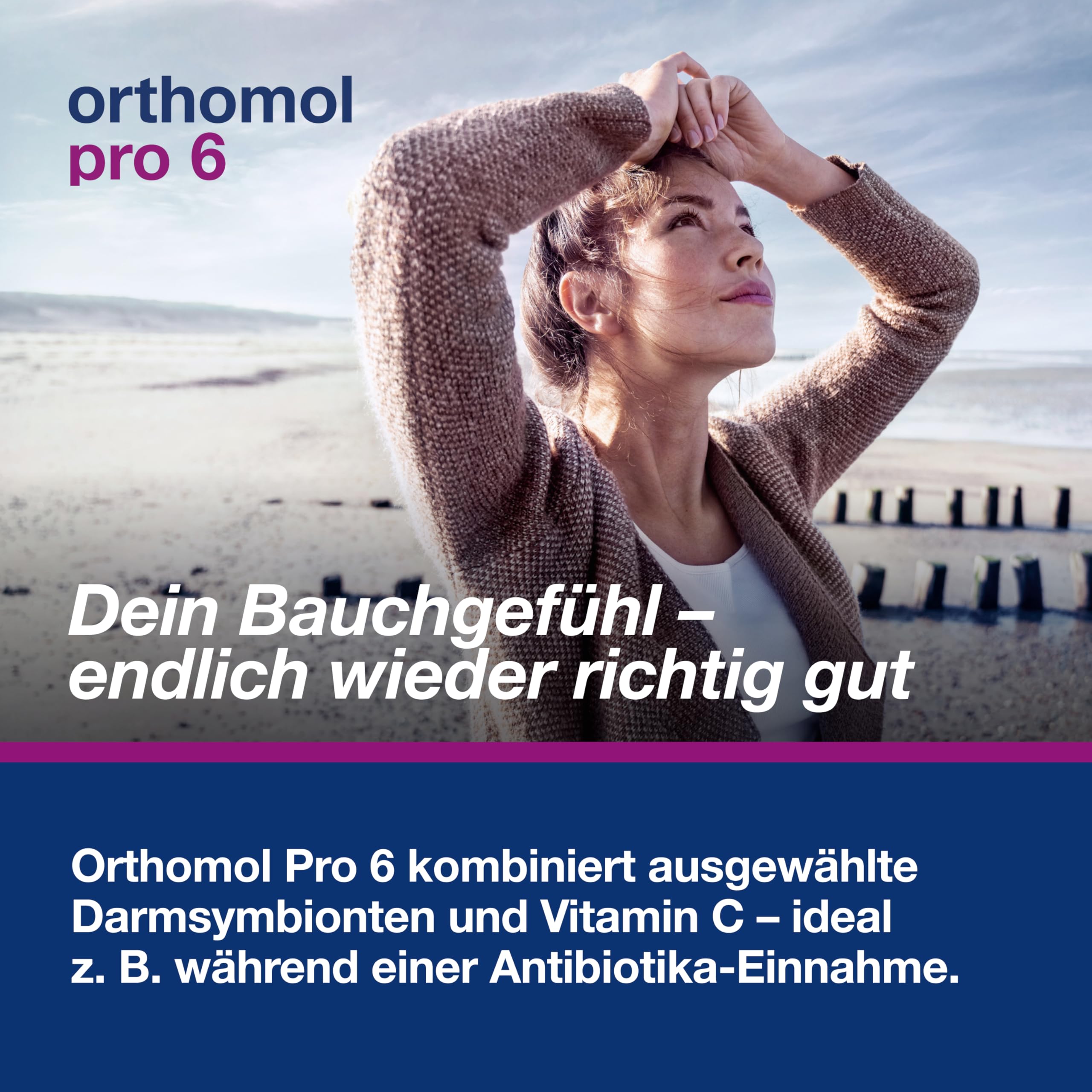 Orthomol Pro metabol: Nahrungsergänzung mit 10 ausgewählten Darmsymbionten + Zink zur Unterstützung des Darms, u. a. im Rahmen des Gewichtsmanagements, 2x30 Kapseln