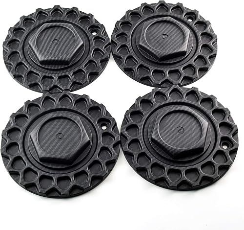 Miniatura 2 de Juego de 4 tapas centrales de rueda RS Style 5 de 6.614 in (6.61 pulgadas) de fibra de carbono para rueda #09.24.08#247L169#135S170