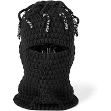 CLAPE Distressed Balaclava for Men, Funny Knitted Ski Motorcycle Mask Distressed Winter Windproof Snow Full Face Cover Mask