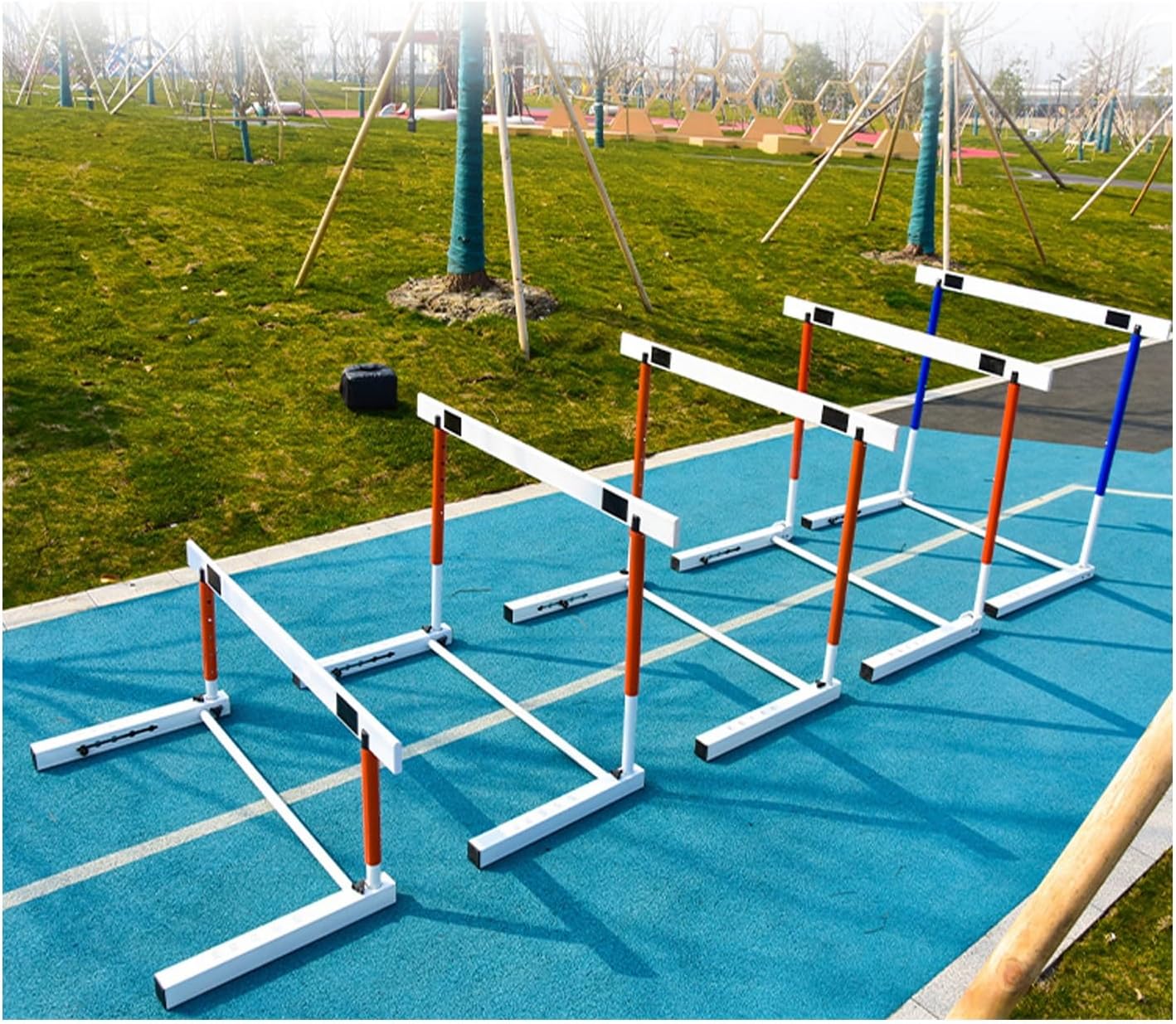 Speed and Height Adjustable Sports Training Hurdle Track and Field Track Hurdles Trainer Detachable Legs for Children, Athletes, Dog Trainers