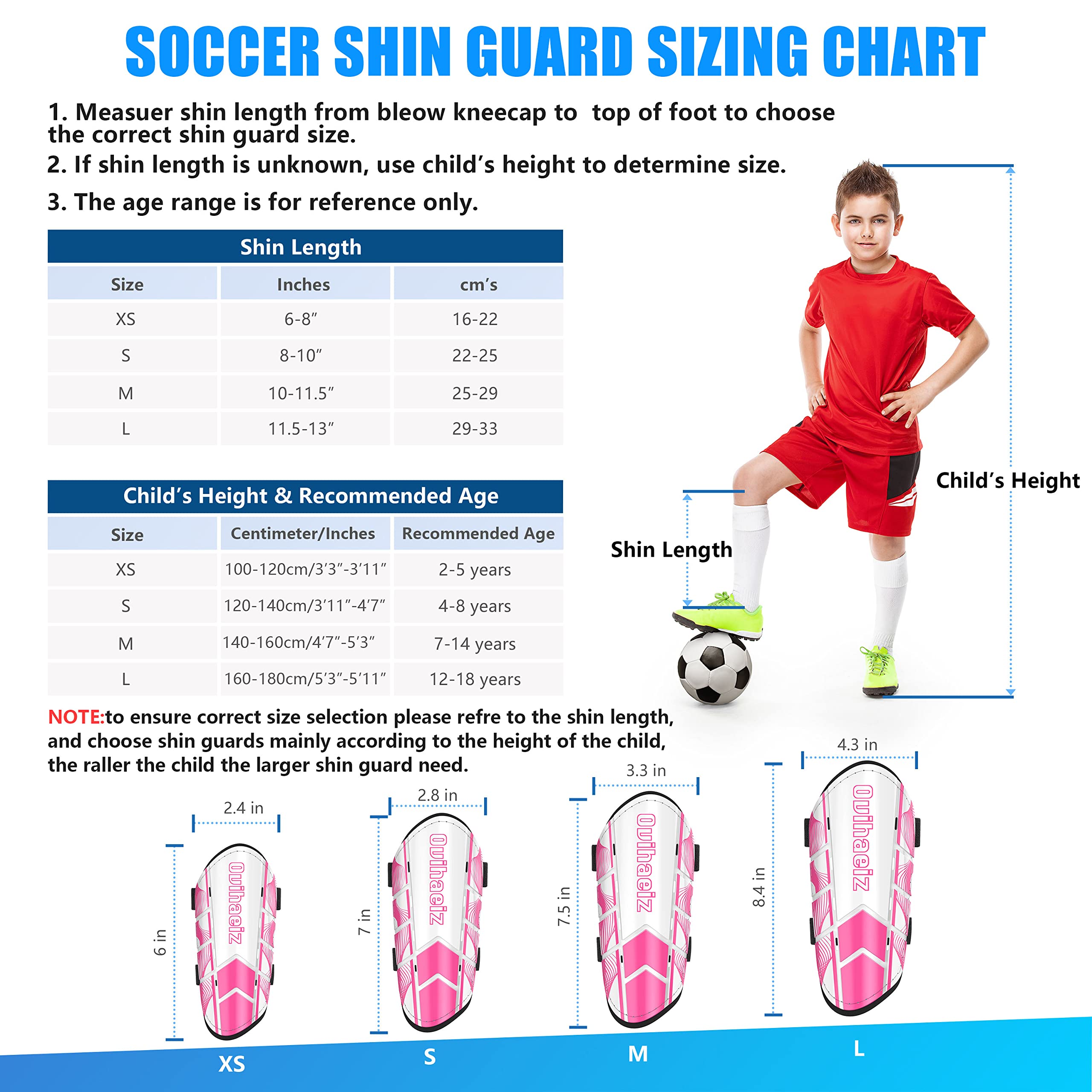 Parastinchi da calcio per bambini, ragazzi e ragazze, per adulti e adulti, attrezzatura protettiva per polpacci, parastinchi per gambe, adatto per bambini di 4, 5, 6, 7, 8, 9, 10, 11, 12 anni