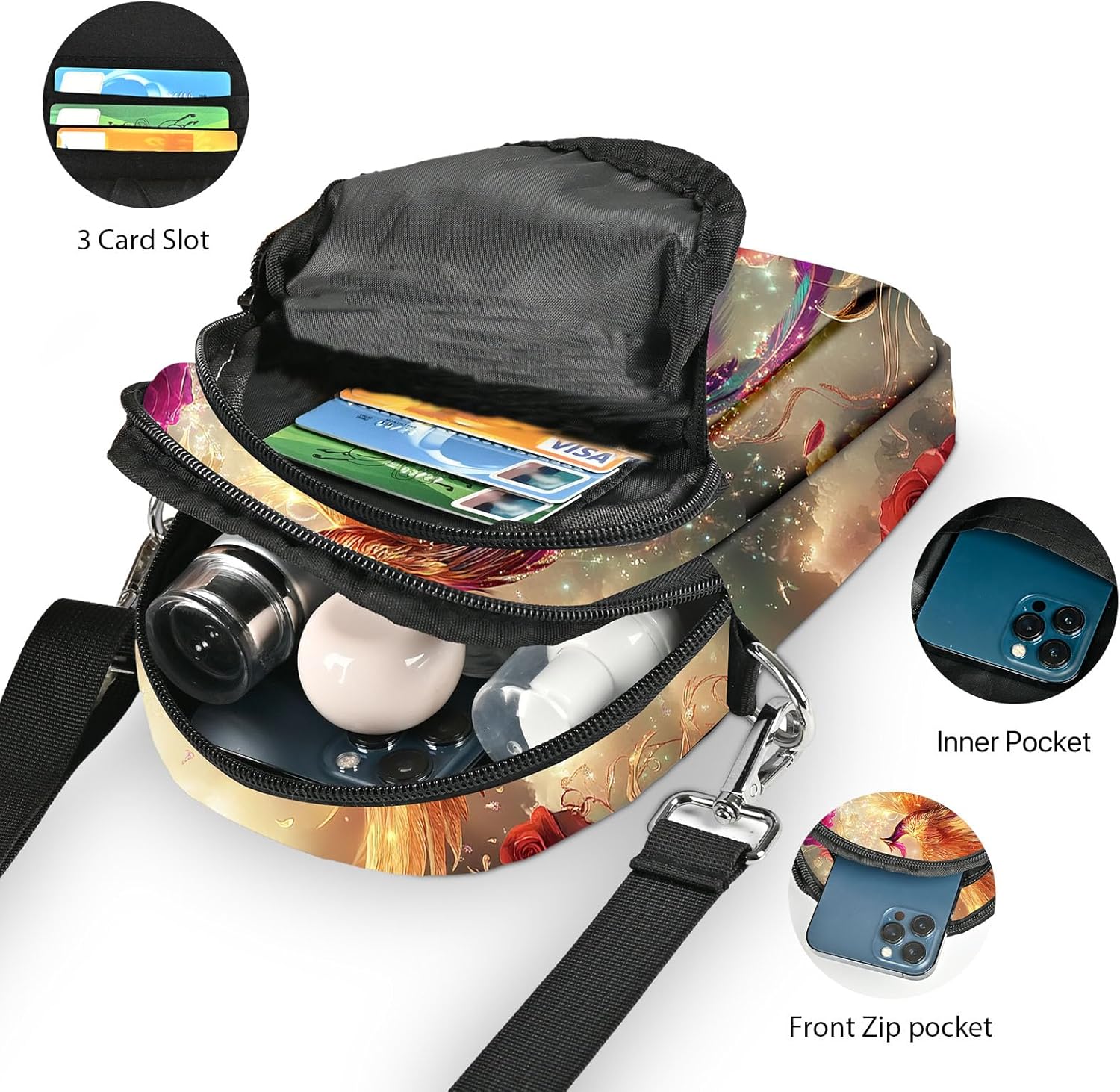 Small Crossbody Bag for Women Cell Phone Purse with Adjustable Strap Shoulder Purse Travel Wallet Bag - Image 5