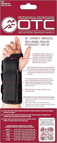 Miniatura 7 de OTC Férula de muñeca, soporte para adultos, mediano, 8 pulgadas (mano derecha)