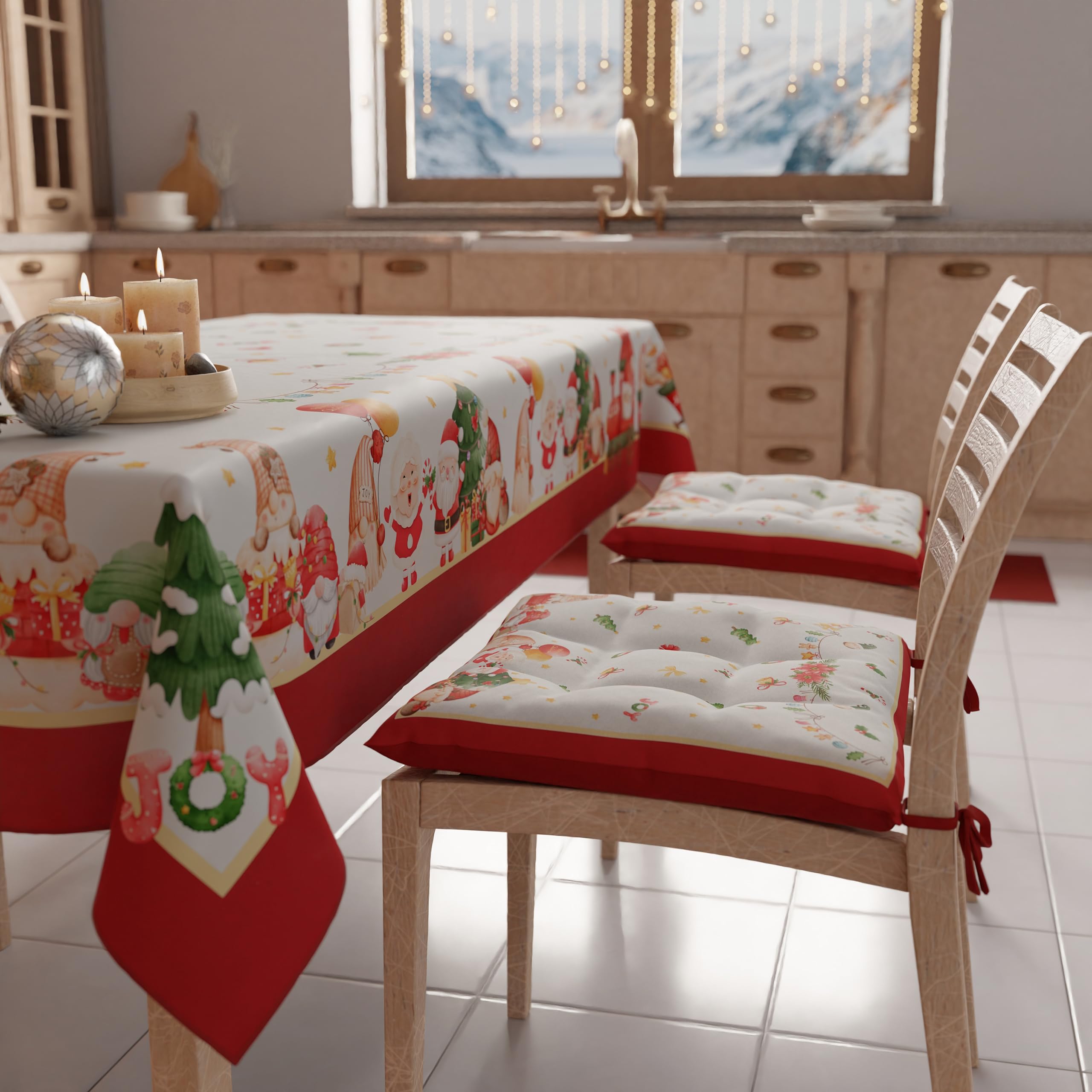 PETTI Artigiani Italiani Stain-Resistant Tablecloth Christmas - Image 4
