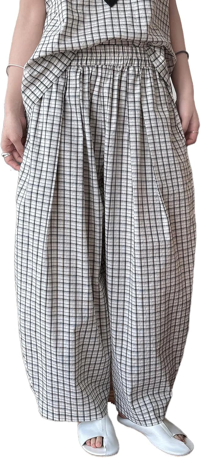 Women's Casual Pants Fall American Style High Waist Wide Leg Casual Trouser