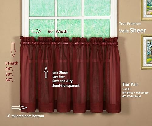 Vista 270 de Today's Curtain - Cortina Emelia de gasa original, panel de 84 pulgadas, negro, 60 pulgadas de ancho x 84 pulgadas de largo