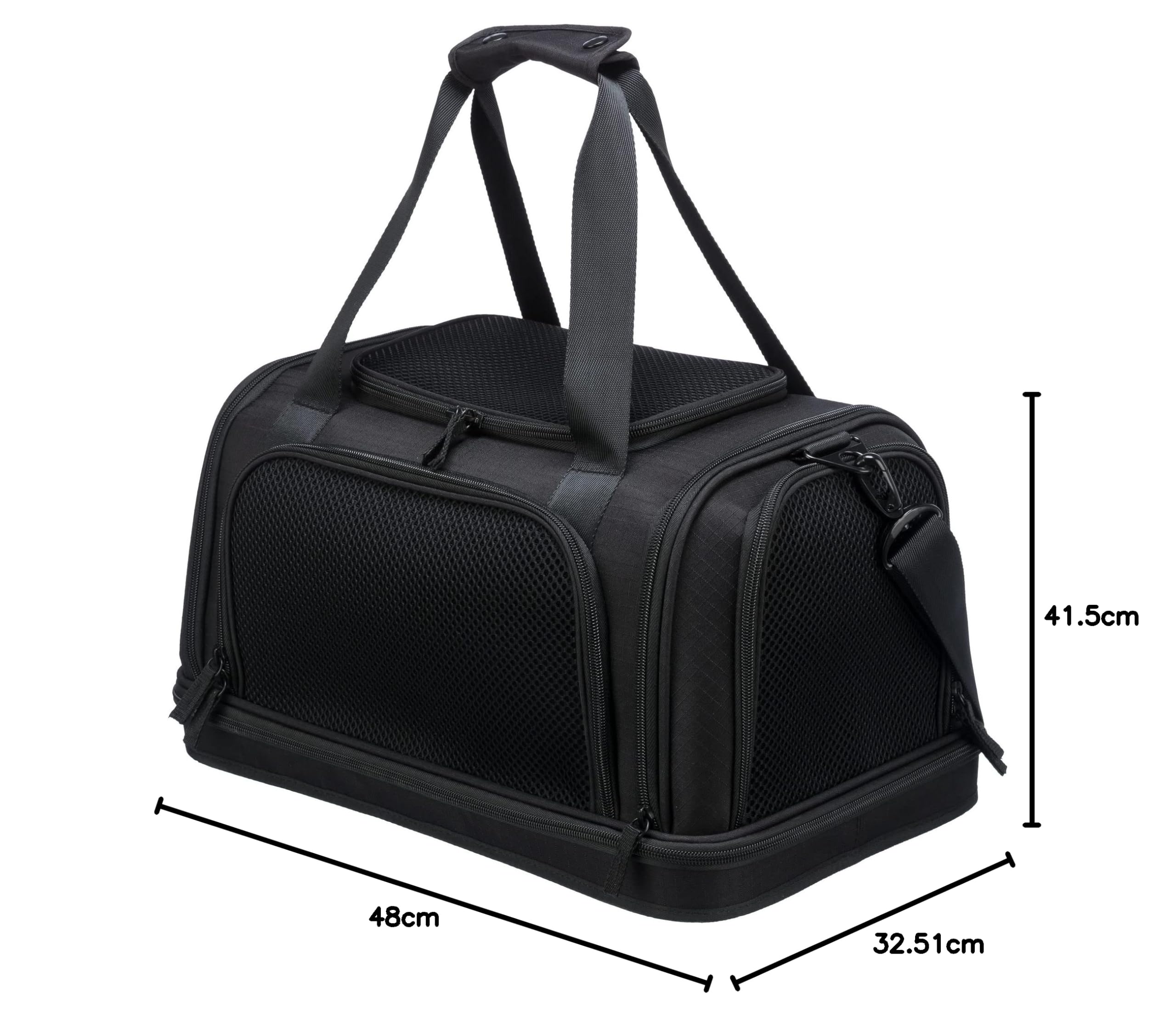 Trixie Bolso para Vuelo Airline Plane, Negro, 28 × 25 × 44 cm