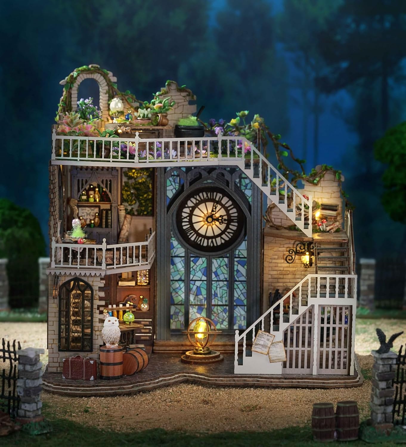 Casa de muñecas mágica, kit de construcción de casa en miniatura