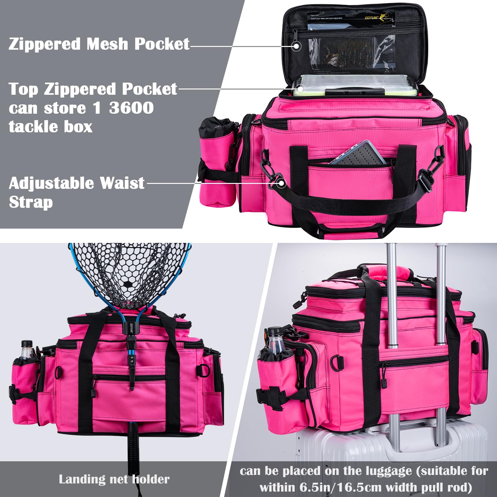 Goture Fishing Tackle Bag - Waterproof & Durable -4 Goture Fishing Tackle Bag - Waterproof & Durable -4