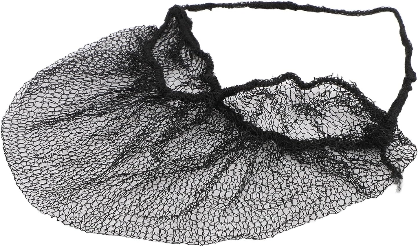 ZJchao 100pcs Disposable Beard Net Covers Nylon Material Breathable, Full Coverage Beard Restraints for Safe Clean Work Environment, Black Disposable Beard Nets, Ideal for Restaurants,