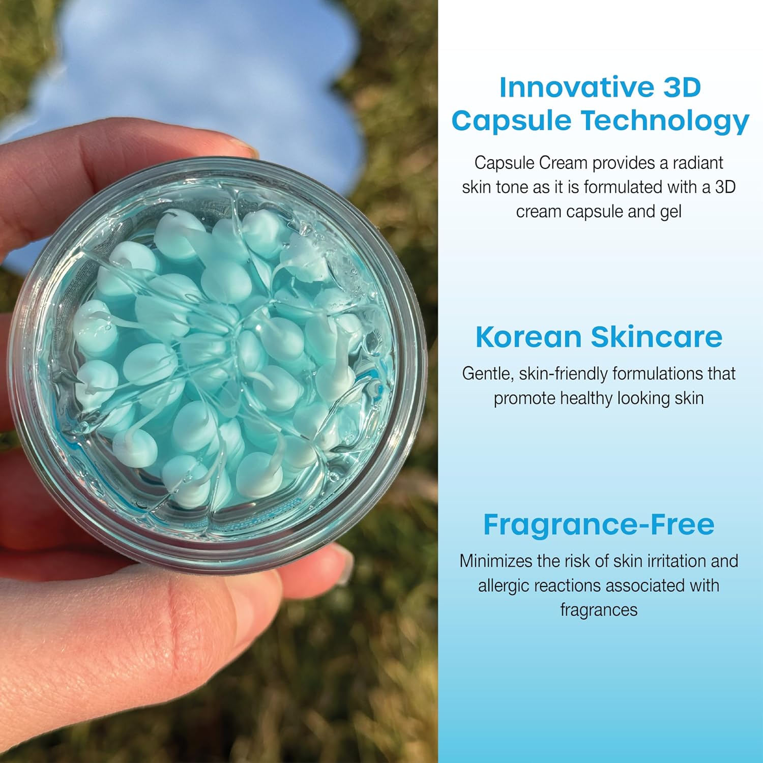 masque BAR My Ingredients Hydrating Capsule Cream Face Moisturizer, Hyaluronic acid based moisturizer, Boba face cream with Niacinamide, Korean skin care 50ml - Image 4