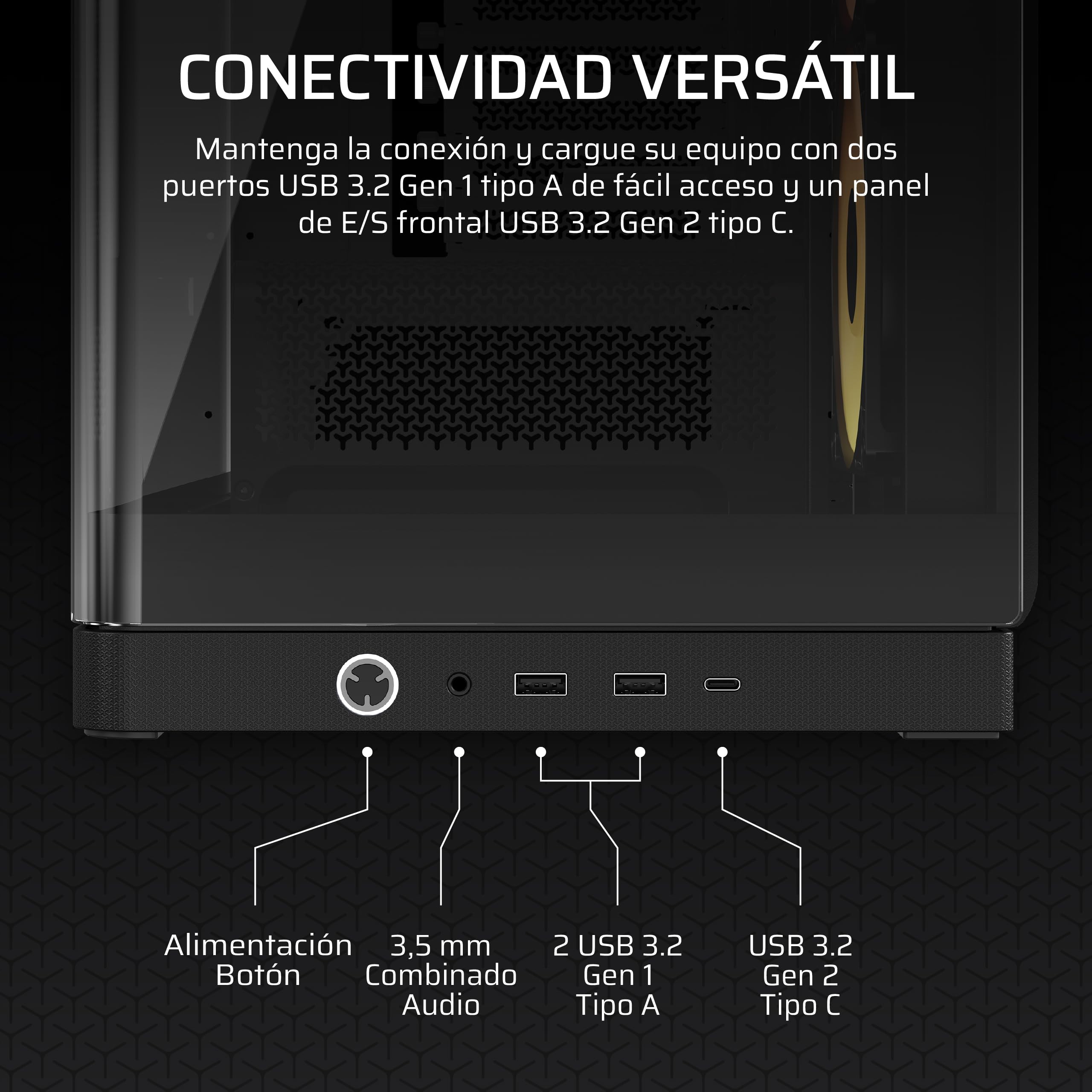 CORSAIR Frame 4500X RS-R ARGB Caja de PC Semitorre con Cristal Panorámico – Sistema de Montaje de InfiniRail, Capacidad para Dos radiadores de 360 mm, Incluye 3 Ventiladores RS120R – Negro