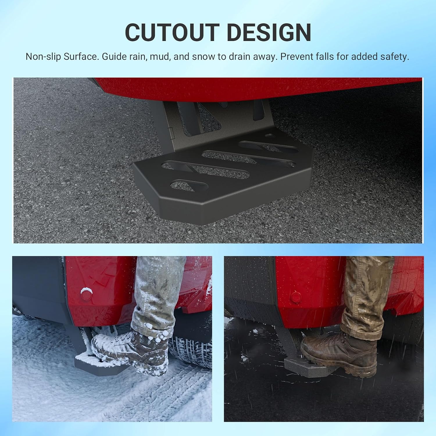 SZYANG Rear Bumper Step Compatible with 2022-2026 Toyota Tundra Folding Truck Tailgate Step Replacement for 2022 2023 2024 2025 2026 Toyota Tundra Accessories