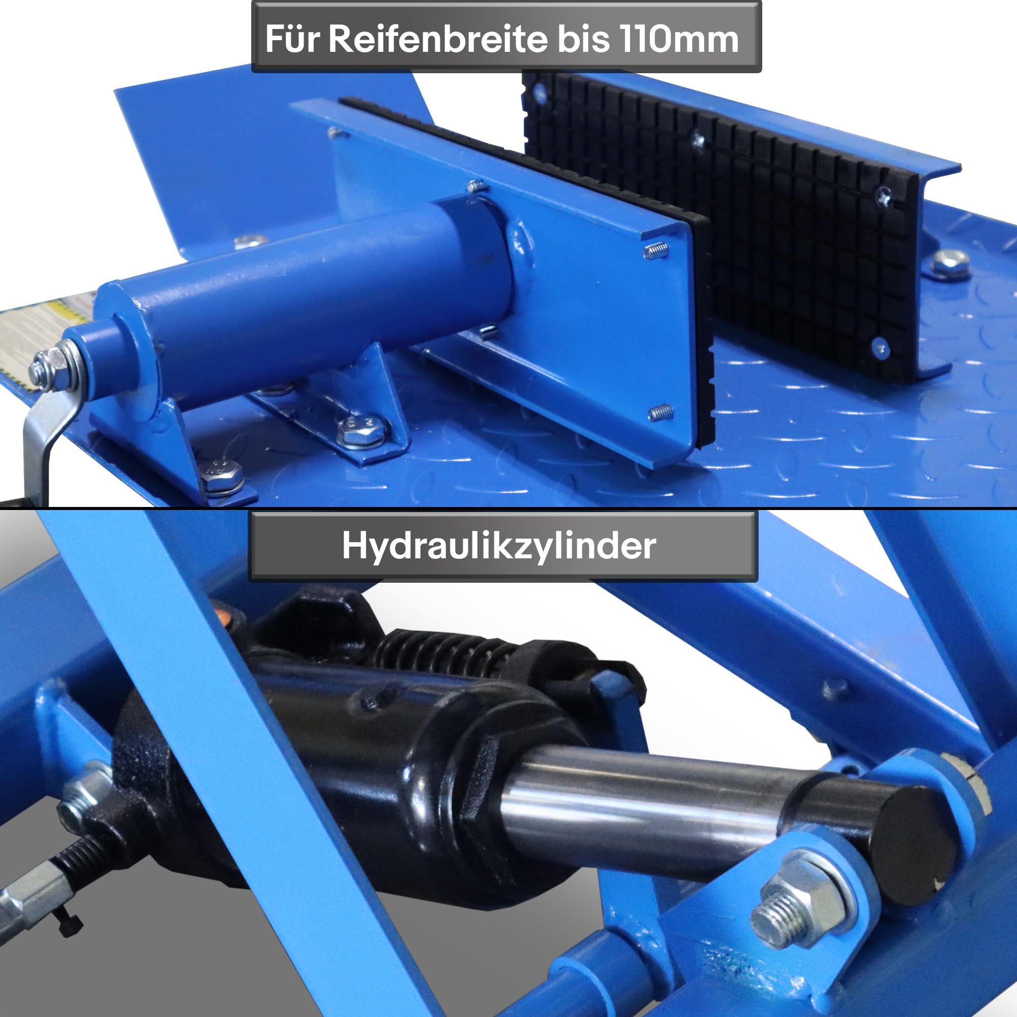 Bituxx Motorrad Scheren Hebebühne Motorradheber Motorradbühne Lift Hydraulisch mit Fußpumpe, 360 kg Belastbar, Werkstattbühne mit Radsicherung und Auffahrrampe
