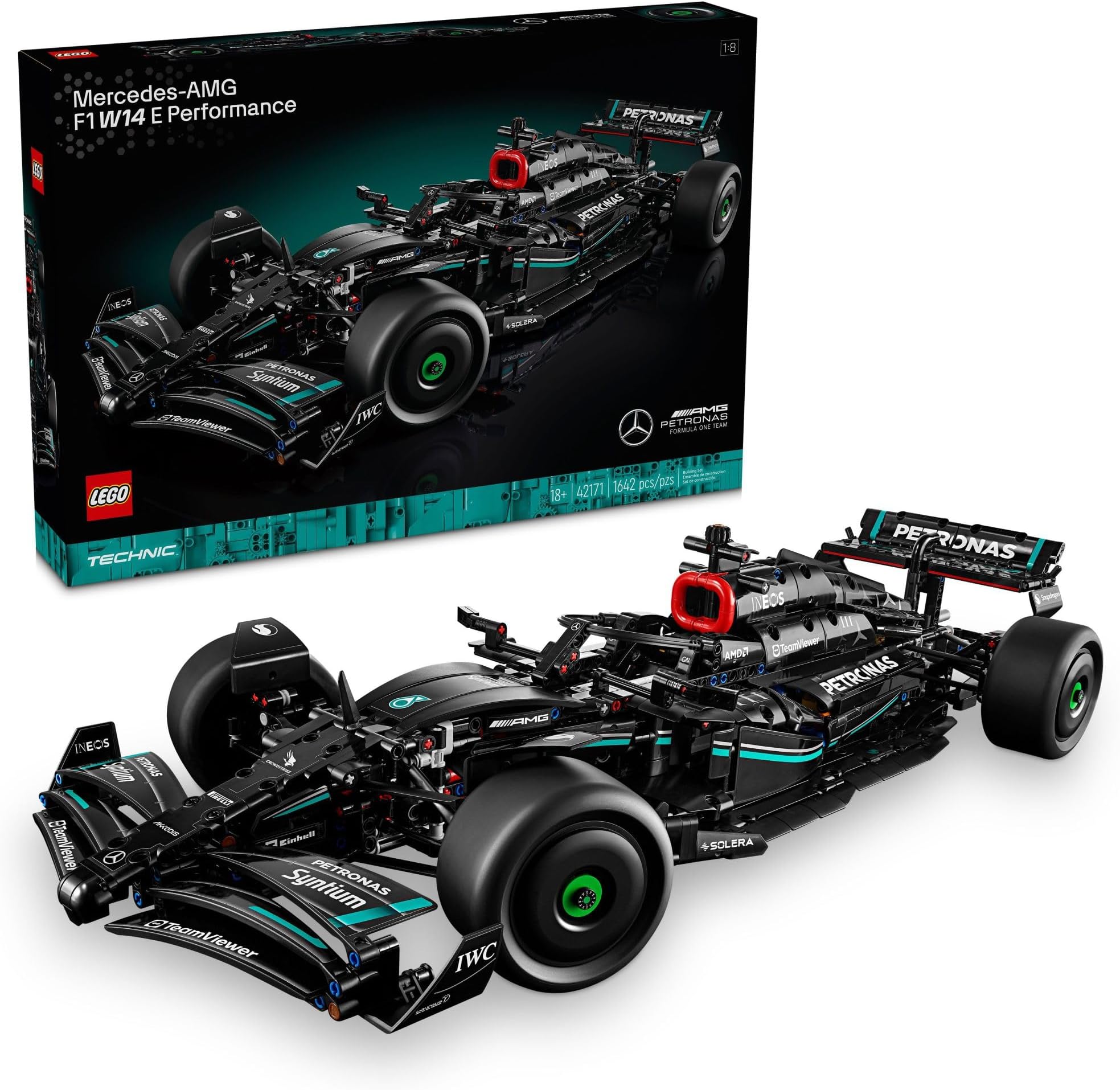 LEGO Technic Mercedes-AMG F1 W14 E Performance Model Car Kit - Formula 1 Building Set for Adults Ages 18+ - Birthday Gift - Race Car with Realistic Detail - 42171