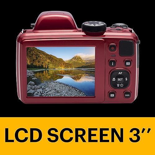Miniatura 4 de Kodak PIXPRO Astro Zoom AZ421-RD Cámara digital de 16 MP con zoom óptico de 42X y pantalla LCD de 3 rojo