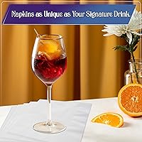 Vista 3 de Servilletas blancas para cóctel/bebidas de 1 capa, paquete de 500