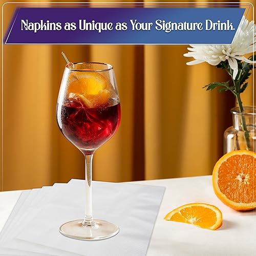Miniatura 3 de Servilletas blancas para cóctelbebidas de 1 capa, paquete de 500 unidades