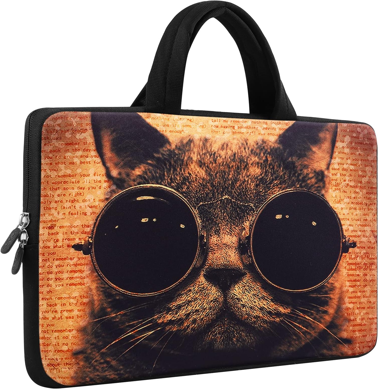 icolor 14 15 15.4 15.6 inch Laptop Handle bag Computer Protect Case Pouch Holder Notebook Sleeve Neoprene Cover Soft Carring Travel Case Laptop Sleeve Cat ICB-07