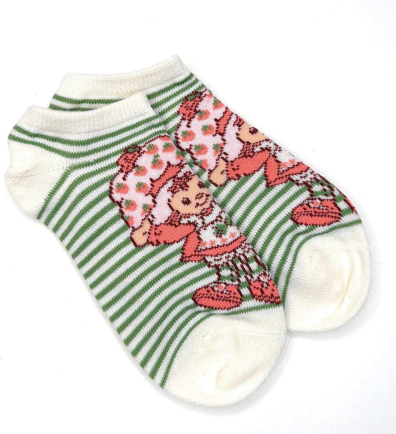 Strawberry Shortcake 5 Pack No Show Ankle Socks, Shoe Size 7.5-3.5