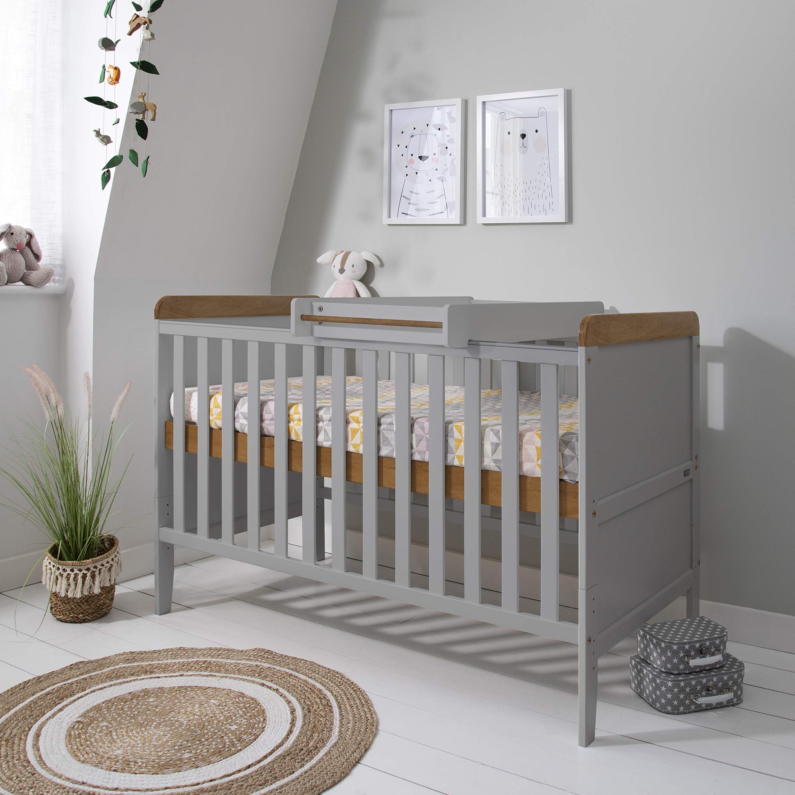 Rio Wooden Cot Bed & Cot Top Changer (Tutti Bambini) 3 in 1
