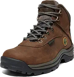 Bota de caminhada masculina impermeável com borda branca