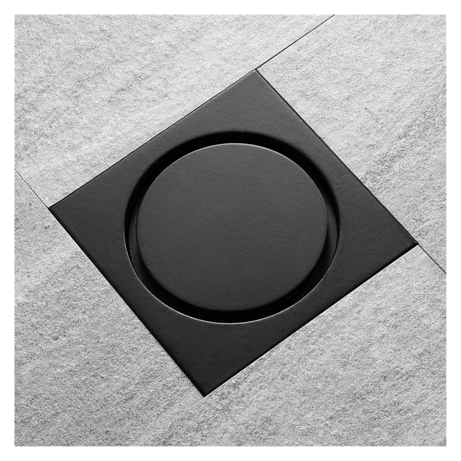Bodenablauf Edelstahl Abnehmbarer Black Messing 10 x cm Dusche Bodenablauf Waschraum Badezimmer Abgang Abdeckung Square Abfallbodenablauf(Black 138)