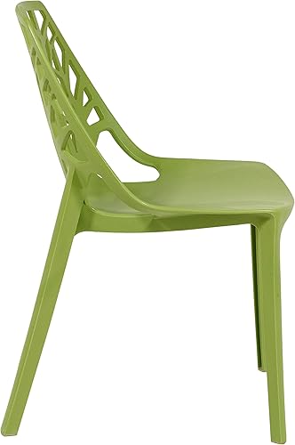 Miniatura 3 de LeisureMod Caswell - Juego de 2 sillas de comedor modernas con diseño de árbol, color negro transparente