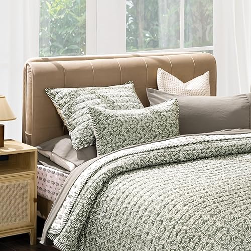 Miniatura 8 de EVERGRACE Juego de edredón con estampado floral, tamaño Queen, 3 piezas (1 juego de cama reversible, 2 fundas de almohada), colcha ligera de