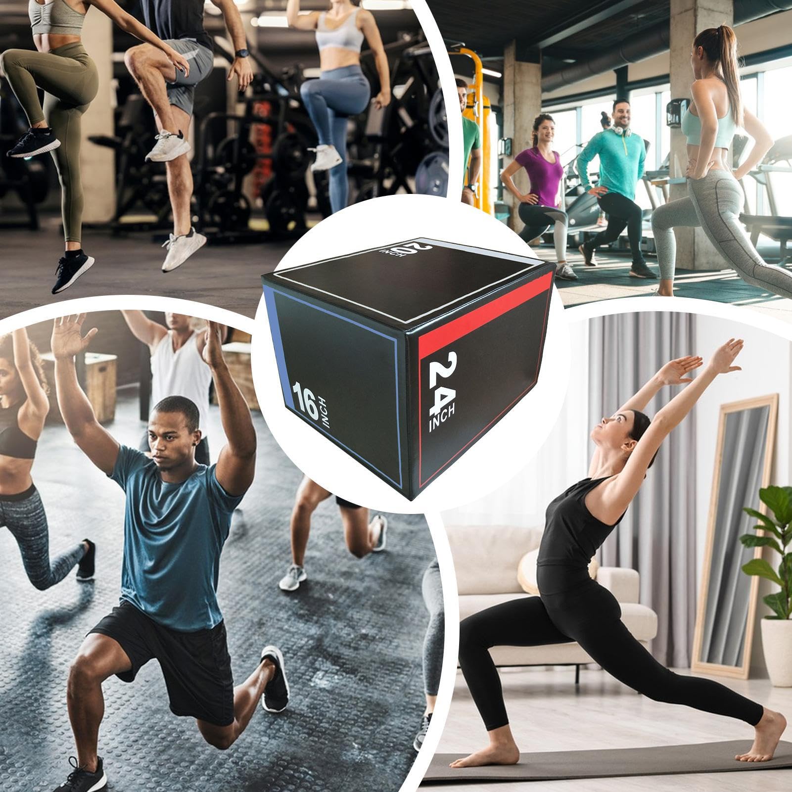 In Altezza Per Palestra Casa,Piattaforma Di Esercizio Antiscivolo | Cubo di Equilibrio per Principianti Allenamento Velocità Salto Squat