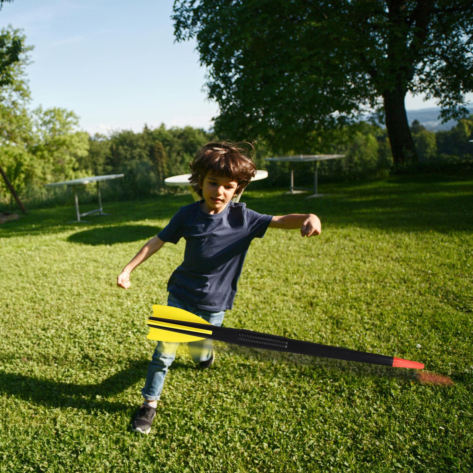 HANABASS 2 Pièces Javelot en Plastique pour Enfants Javelot Turbo Javelot de Baseball Javelot des Jeunes entraînement Lancer du Javelot Accessoire de Javelot Scolaire Abdos Jaune