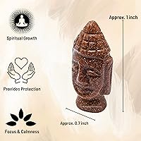 Vista 39 de Amazing Gemstone Black Obsidian Crystal Buddha Head Statue for Zen - Buddah Decor Statue Figurine for Meditation - Adornos Decoraciones Para Salas