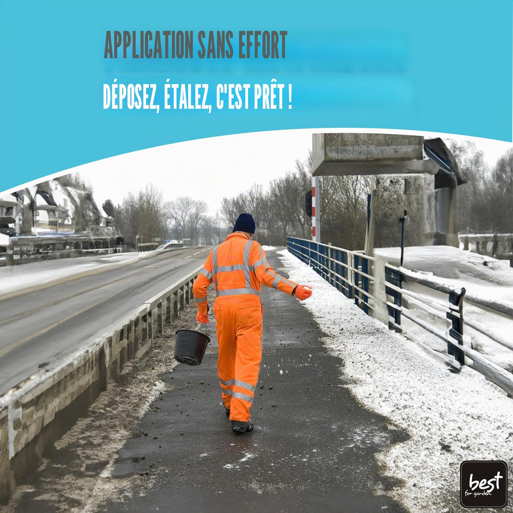 Sel de voirie 25 kg | sel de déneigement élégant et unique | sel pour verglas | sel pour neige et glace | sac de 25 kg efficace | rapide et attractif pour un hiver sûr