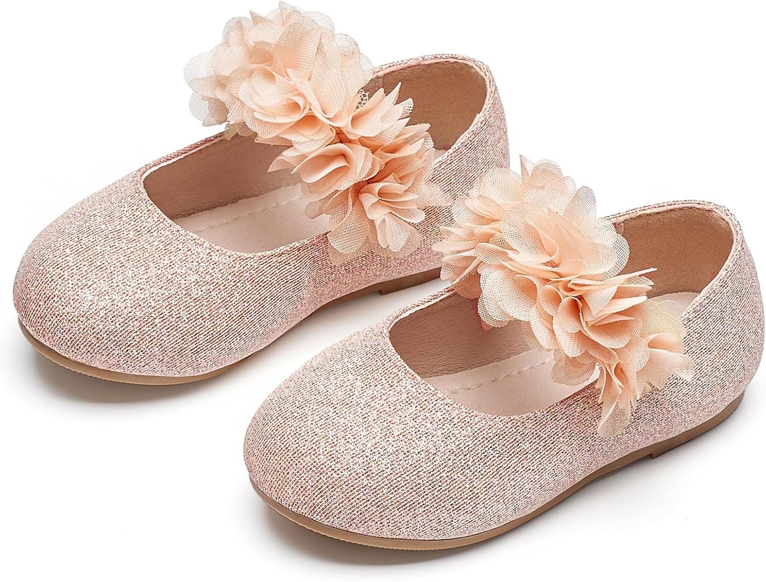 Kiderence Toddler Girls Dress Shoes Little Kids Mary Janes Pink Ballet Flats Toddler 7 - Image 7