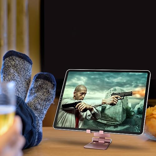 Miniatura 9 de Aduro U-Rise - Soporte ajustable para teléfono celular, plegable, de acero de aluminio, con U-Rise XL, soporte ajustable de aluminio para tableta,