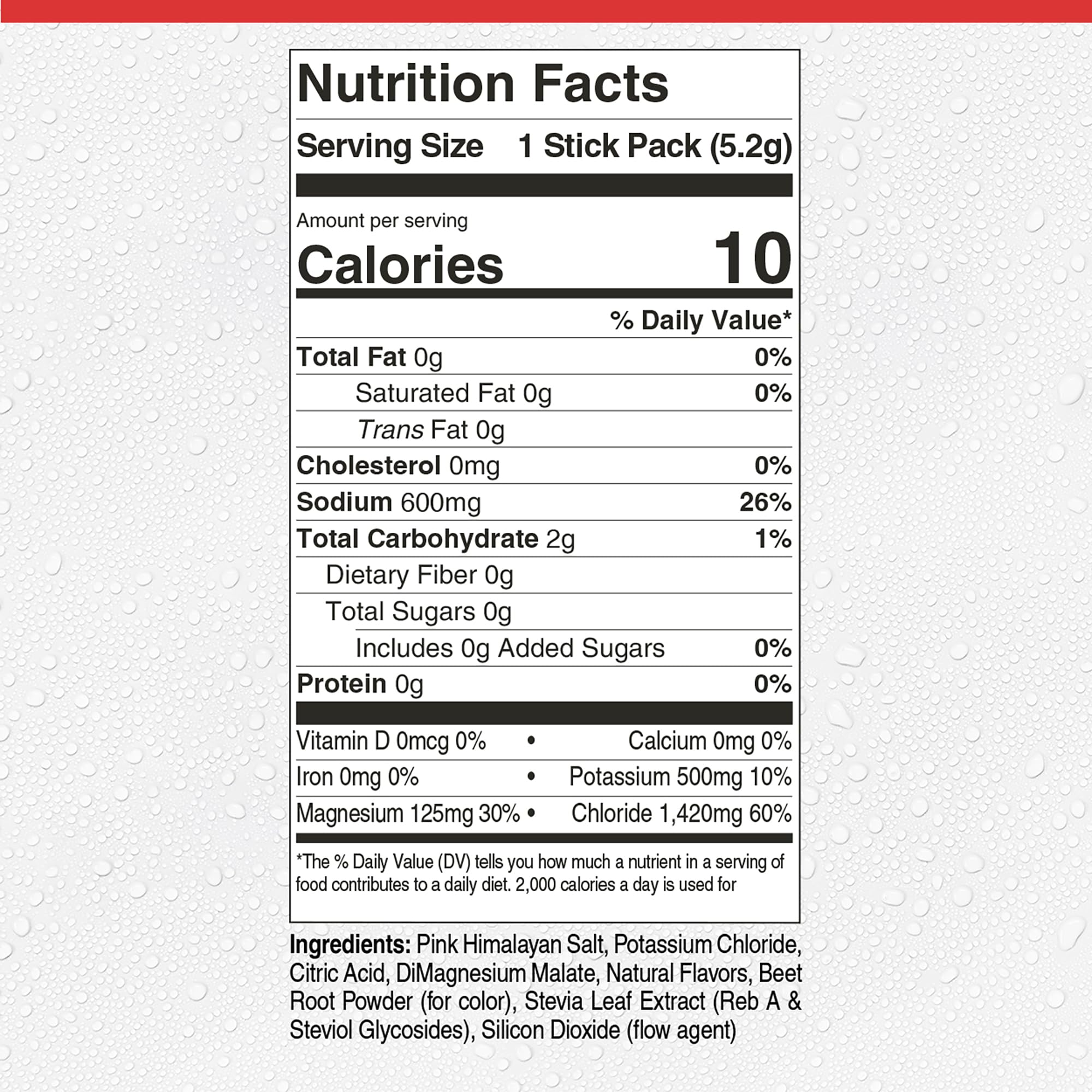 LIFEAID FITAID Hydrate Clean Electrolyte Mix, Zero Sugar, Balanced Electrolyte Ratios: 600mg Sodium, 500mg Potassium, 125mg Magnesium, Watermelon Wave, for Exercise & Active Hydration, 30 Sticks