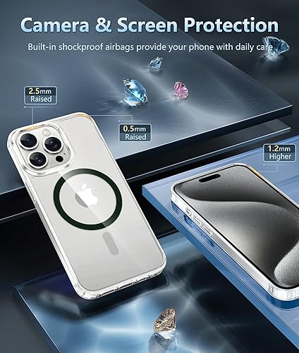 Miniatura 1617 de Fntcase Funda para iPhone 15 Plus y 14 Plus de 6.7 pulgadas, magnética, a prueba de golpes de grado militar, antiamarilleo, delgada, protectora